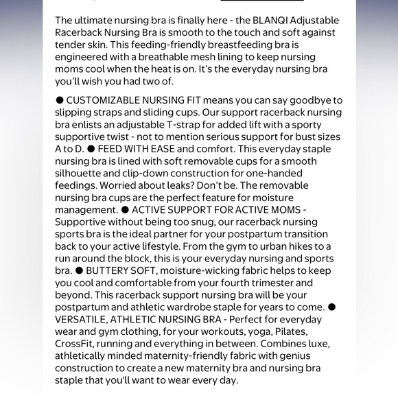 Blanqi Sport Nursing Bra Duo Set Size XL - Picture 13 of 13